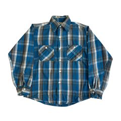 60s - 70s FROSTPROOF ヘビーネルシャツ ベージュ グレー チェック M