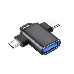 OTG変換アダプタ 3 IN 1 5Gbps高速データ転送 USB-Micro B to Type C 3.0 メス PC,MacBook, Android,Switchに対応