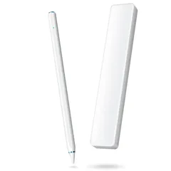 【2025新モデル ワイヤレス充電型】 タッチペン iPad専用ペン タブレット 急速充電 スタイラスペン 極細 超高感度 USB-C充電式 充電ケース付き 500mahケース容量 傾き感知/誤作動防止/磁気吸着機能対応 20分間充電 2018年以降 ...