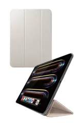 エレコム ipad pro 11インチ (M4) 2024年モデル ケース 背面クリア 変えられる2つのスタンド角度 傷や汚れが付きにくいソフトレザー グレージュ TB-A24PMWVGB