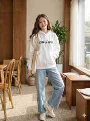 Carhartt WIP(カーハートダブリューアイピー) 白 ロゴ フード付きTシャツ_S