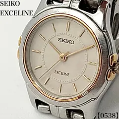 稼働品 Working item セイコー SEIKO エクセリーヌ EXCELINE 腕時計 レディース Ladies クォーツ Quartz 2J31-001A コンビカラー シルバー ゴールド ラウンド 丸型 三針 腕周り ドレスウォッチ　0538