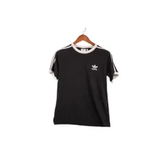 アディダス オリジナルス リンガーTシャツ 黒 白 トレフォイルロゴ 半袖 メンズ M相当 adidas Originals Ringer T-Shirt Black White Trefoil Logo Short Sleeve Vintage Style