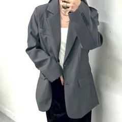 新品 テーラードジャケット チャコールグレー 光沢感 レディース フリーサイズ 上品 きれいめ マニッシュ ビジネス オフィス 通勤 長袖 シャープ テーラードカラー 胸ポケット 美シルエット 体型カバー 軽量 高級感 洗練 アウター  春秋  女性用  上質