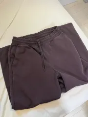 ユニクロ U スウェットワイドパンツ ダークブラウン L
