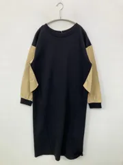 mink chair ワンピース 02 ブラック コットン ナイロン 無地 長袖