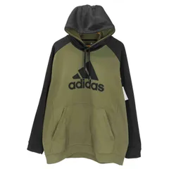 アディダス adidas パフォーマンス ロゴ バイカラー ラグラン フーディー パーカー メンズ  2XL