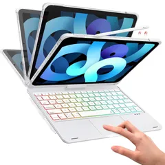 【2025新型】iPad air 11 インチキーボード(M3 2025/M2 2024) iPad Air5/Air6キーボー ド iPad Pro 11 第4/3/2/1世代 キーボードケース 360°回転180°反転 タッチパッド付き 7色バッ ...