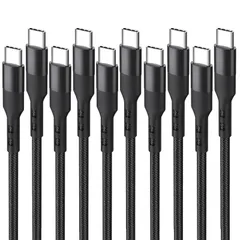 USB Type C ケーブル 1m 5本セット Popolier【PD 60W / 3A 急速充電】タイプc 充電ケーブル 高耐久ナイロン編み 480Mbpsデータ転送 スマートフォン・タブレット・ノートPC・ゲーム機など 幅広いタイプC機器に対応 ...