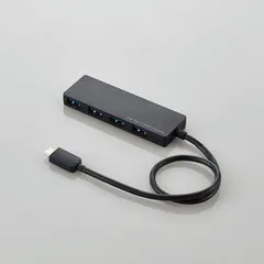 エレコム USB3.1(Gen1)HUB Type-C Aメス4ポート バスパワー 30cmケーブル ブラック U3HC-A430BBK