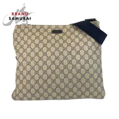 GUCCI グッチ グレー ネイビー シルバー金具 GGスプリームキャンバス 201446 ショルダーバッグ メッセンジャーバッグ レディース 506858【中古】