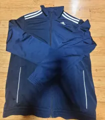 アディダス ネイビー トラック ジャケット 105 ^^細身なら110まで可能