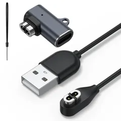 Shokz骨伝導イヤホン用 USB 充電ケーブル 60cm,1個USB Type-C変換アダプタ 対応 Shokz OpenRun Pro/OpenRun/OpenRun Mini/Aeropex/OpenComm/Aftershokz骨伝導イヤホン