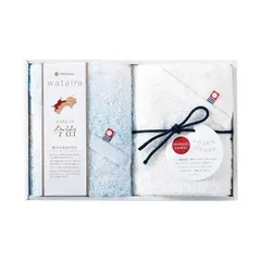 わたいろ nishikawa今治タオル フェイスタオル2P ブルー 34×75cm C6057564