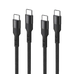 USB Type C ケーブル 1m 2本セット Popolier【PD 60W / 3A 急速充電】タイプc 充電ケーブル 高耐久ナイロン編み 480Mbpsデータ転送 スマートフォン・タブレット・ノートPC・ゲーム機など 幅広いタイプC機器に対応 ...