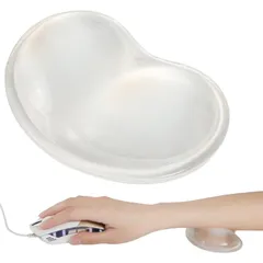 fogman マウスパッド 腱鞘炎対策 リストレスト 手首 ジェルクッション サポート 疲労軽減 (クリア)