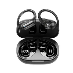 イヤホン Bluetooth ワイヤレスイヤホン 耳掛け式「2025年最新」 業界トップBluetooth6.0瞬時接続 ブルートゥース IPX7防水 最大100時間再生 耳掛け式 耳を塞がない マイク付き 音漏れ抑制 LEDディスプレイ ス 6c1b1aaa