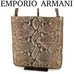 【美品】エンポリオアルマーニ トートバッグ パイソン風 セミショルダーバッグ