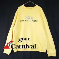 【carnival cruiseオリジナル】GEAR FOR SPORT（ギア・フォー・スポーツ）CARNIVAL PRIDE 記念 クルーネック 長袖トレーナー XLサイズ（肩幅 66cm）レモンイエロー【湘南倉庫】US古着  ゆるだぼ