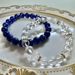 ラピスラズリ＆水晶　天然石ブレスレット　✤2点set✤　まとめ売り