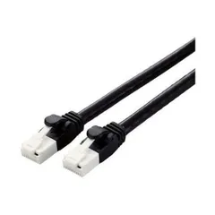 〔まとめ〕 LANケーブルCat6A 3m 黒 LD-GPAT／BK3／RS 〔×2セット〕