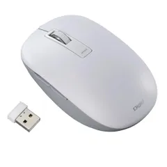 Digio2 ワイヤレスマウス 静音 5ボタン BlueLED 高さを抑えたフォルム ホワイト Z0191