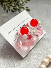 477≫ 【bubble】立体レジンボール イヤリング