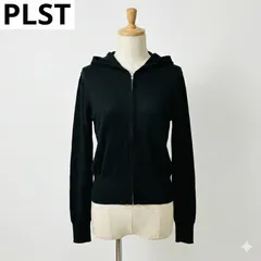 PLST クロップドフーディ 綿混 ブラック M 美品