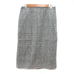 23区 オンワード樫山 タイトスカート ミモレ ロング グレンチェック ウール 40 L グレー /MN