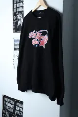 (XL-2XL) LMC エルエムシー スウェット Tシャツ オーバーサイズ ビックロゴ ブラック-1735B