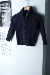 ポロ ラルフローレン ニット カーディガン キッズ ケーブル編み レッドポニー -17366