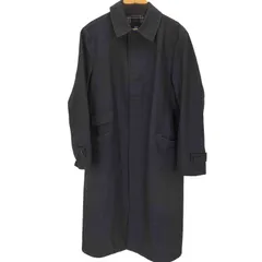 バーバリーブラックレーベル BURBERRY BLACK LABEL 裏地ノバチェック ナイロン混 比翼ステンカラーコート メンズ import：M 