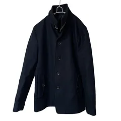 【美品】JOURNAL STANDARD ジャーナルスタンダード メルトンスタンドショートジャケット コート ネイビー サイズS【Z1803】