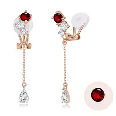 FH.bird ガーネット イヤリング レディース 人気 1月誕生石 4.5mm 金属アレルギー対応 シルバー925 イヤリング レッド ブランド おしゃれ 上品 記念日 誕生日 母の日 ギフト 人気 バレンタイン ギフト ホワイトデー お返し 入学式 卒 1