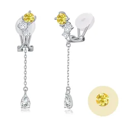 FH.bird シトリン イヤリング レディース 人気 11月誕生石 4.5mm 金属アレルギー対応 シルバー925 ノンホールピアス 雫 ブランド おしゃれ 上品 記念日 お洒落 誕生日 記念日 20代 30代 40代 ギフト 人気 バレンタイン ギフト 0