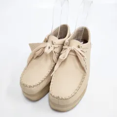 Clarks ワラビー UK5 1/2 レザー 革 厚底 シューズ・靴 ベージュ レディース クラークス【中古】6-0208G◎