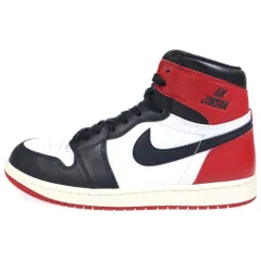 NIKE (ナイキ) AIR JORDAN 1 RETRO HIGH OG エアジョーダン1 レトロ ブラックトゥリイマジンドハイカットスニーカー ホワイト/ブラック/レッド US9.5/27.5cm DZ5485-106