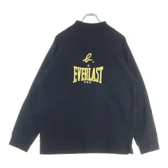agnes b. (アニエスベー) ×EVERLAST フロントロゴプリント エバーラスト モックネック 長袖スウェットトレーナー ブラックのサムネイル