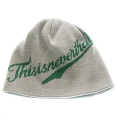 THISISNEVERTHAT (ディスイズネバーザット) SCRIPT-LOGO NO CUFF BEANIE スクリプトロゴ ノーカフ アクリルニットビーニー ニットキャップ グレー TN251WHWBE01