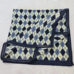 バーバリー アーガイル ハンカチ ブルー系
