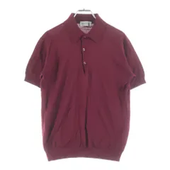 JOHN SMEDLEY (ジョンスメドレー) コットン 半袖ニットポロシャツ バーガンディー