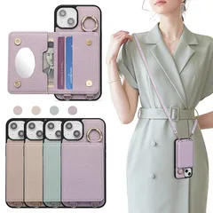 【新品】 iPhone16 ケース 手帳型 ショルダー おしゃれ スマホケース iPhone16 手帳型 ショルダー 斜めがけ 肩掛け 首掛け リング付き ストラップ 財布型 ケースカバーiPhone16 pro ケース 携帯カバー あいふぉん16携帯電話ケー