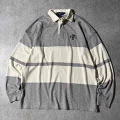 1990s “Polo Sport” Border Long Sleeve Polo Shirt