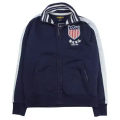 RALPH LAUREN ラルフローレン RUGBY 星条旗ワッペン付 スウェット トラックジャケット パープル系 M【中古】