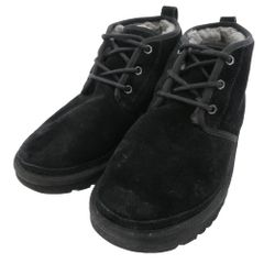 UGG アグ Neumel ニューメル スエード ムートンブーツ チャッカブーツ ブラック系 25.0cm【中古】