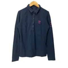 キャロウェイ CALLAWAY ポロシャツ シャツ カットソー ロゴ刺繍 長袖 M ネイビー