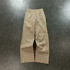 日本製 BURBERRY GOLF バーバリーゴルフ スラックス ロングパンツ ストレート ストレッチ ノバチェク/バーバリーチェック 柄 ベージュ レディース 三陽商会