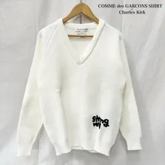 コムデギャルソンシャツ charles kirk コラボ Strong Will Vネックセーター ロゴプリント ホワイト Sサイズ メンズ S ISItems【USED】【古着】【中古】50153544のサムネイル