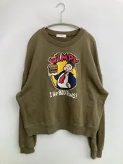 DASIM スウェット カーキ 前面プリント 長袖 コットン スウェット