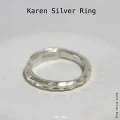 26J-RI107｜Karen Silver Ring カレン シルバー リング 【 6号 8.5号 10号 13号 15号 】 槌目模様 叩き打ち模様 リング 【新入荷】